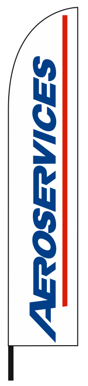 Διαφημιστικές σημαίες φτερό για την AEROSERVICES A.E.