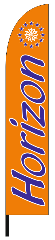 Διαφημιστικές σημαίες φτερό 70x340cm για την επιχείρηση HORIZON PETROLEUM