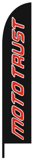 Διαφημιστικές σημαίες φτερό 70x340cm για την επιχείρηση MOTO TRUST
