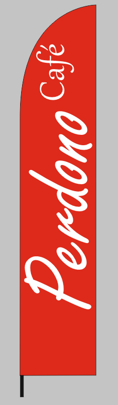 Διαφημιστικές σημαίες φτερό 70x340cm για το CAFE PERDONO