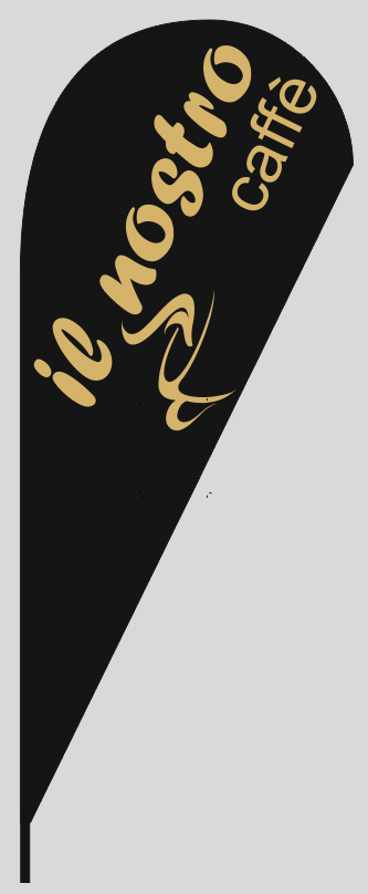 Σημαία πεζοδρομίου 110x265cm για την επιχείρηση IL NOSTRO CAFE